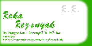 reka rezsnyak business card